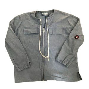 Vintage Alpaq California Shirt Zip Jacket Mushroom patch S/M